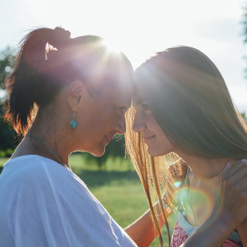 A mother and daughter
