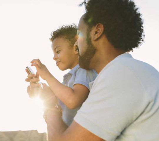 father and kid